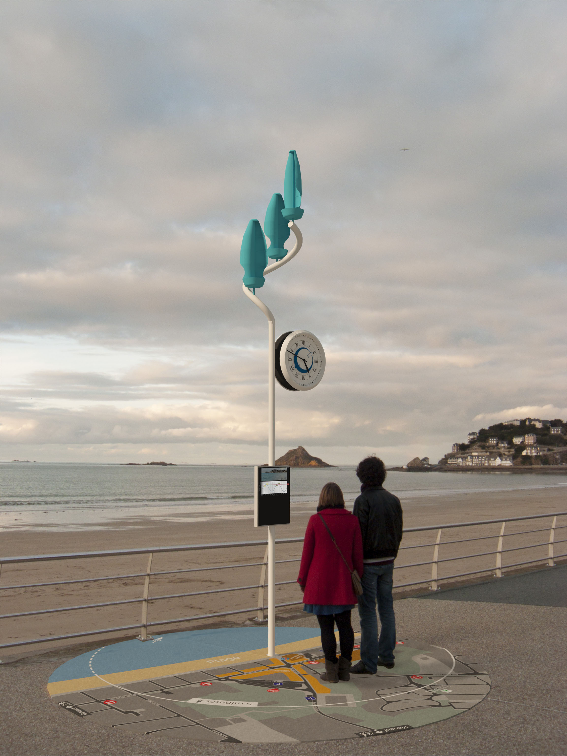 totem des marées plage